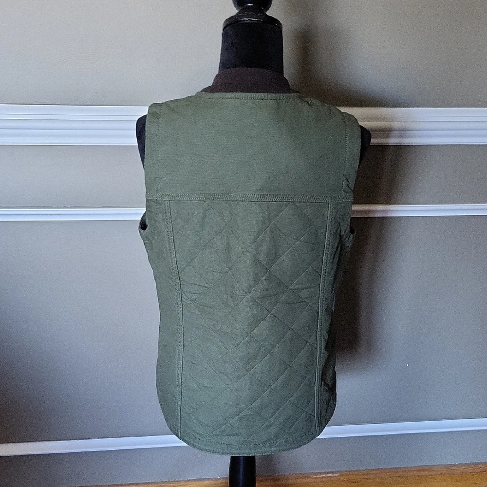 Carhartt Women's Rugged Flex Relaxed Fit Canvas Insulated Vest Size Small Basil - Picture 3 of 9
